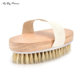 Body Brush  Wet Dry  Natural Bristle  Soft SPA  Bath Massager  Home Spa  Shower Accessory  Skin Care  Exfoliating Tool